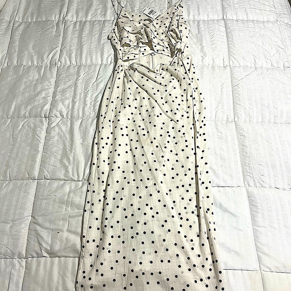 Lush Ivory Polka Dot Dress